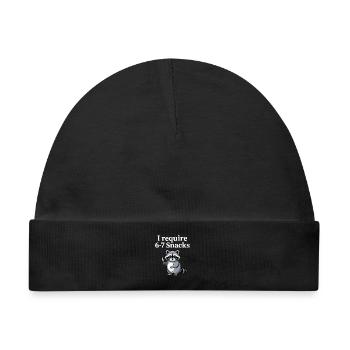 6-7 Internet Meme Cooler 6 7 Waschbär - Baby Premium Organic Mütze - Schwarz - Vorne
