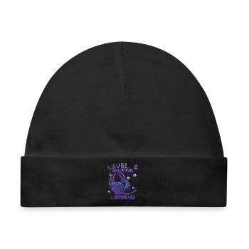 Level 8 Up Legend Kopfhörer - Baby Premium Organic Mütze - Schwarz - Vorne