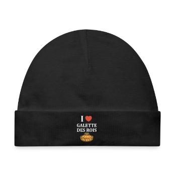 Humor galette des rois - Baby Premium Organic Mütze - Schwarz - Vorne