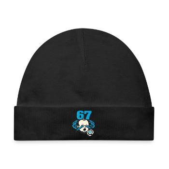 67 six seven - gen z - Baby Premium Organic Mütze - Schwarz - Vorne
