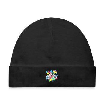 BMX Biking Geometric - Baby Premium Organic Mütze - Schwarz - Vorne