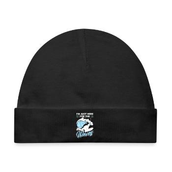 Surfen Surfboarder Bodyboarder - Baby Premium Organic Mütze - Schwarz - Vorne