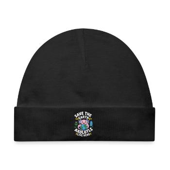 Axolotl Save The Earth - Baby Premium Organic Mütze - Schwarz - Vorne