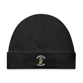 Pickle Club Crunch Crew Gurken Humor - Baby Premium Organic Mütze - Schwarz - Vorne