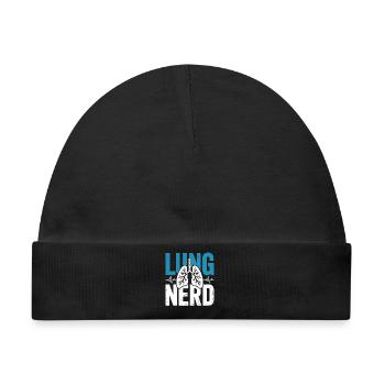 Lungen Nerd Graphic - Baby Premium Organic Mütze - Schwarz - Vorne