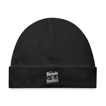 Doodle Kritzeln Zeichnung Draw To Doodle - Baby Premium Organic Mütze - Schwarz - Vorne