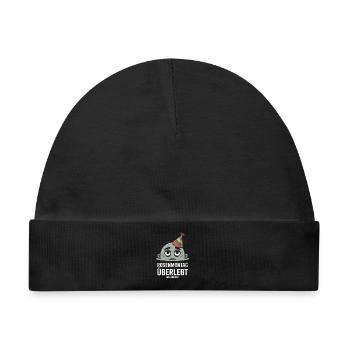 Rosenmontag Überlebt Ausgabe 2026 Kater Karneval - Baby Premium Organic Mütze - Schwarz - Vorne