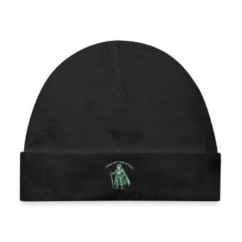 T'WAS THE 'TISM M'LORD – Stolzer Ritter-Frosch - Baby Premium Organic Mütze - Schwarz - Vorne