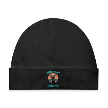 Funny Honey Badger - Baby Premium Organic Mütze - Schwarz - Vorne