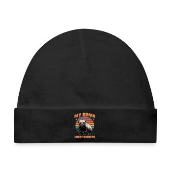 Funny Honey Badger - Baby Premium Organic Mütze - Schwarz - Vorne