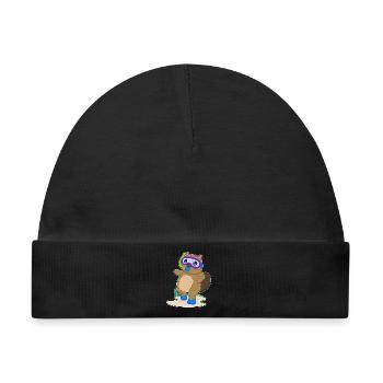 Biber Taucher Schnorchel Tauchen - Baby Premium Organic Mütze - Schwarz - Vorne