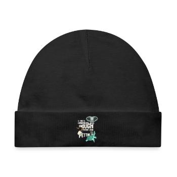 Safari Afrika serengeti wildlife savanne Tiere - Baby Premium Organic Mütze - Schwarz - Vorne