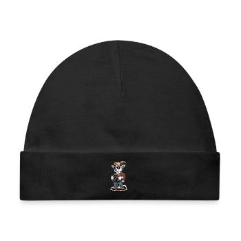 Coole Ziege Trucker Fahrer mit Lenkrad - Baby Premium Organic Mütze - Schwarz - Vorne