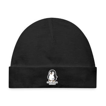 Pinguin mit Klinge - Flug war keine Option - Baby Premium Organic Mütze - Schwarz - Vorne