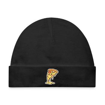 Kawaii Käse-Pizza Slice - Baby Premium Organic Mütze - Schwarz - Vorne