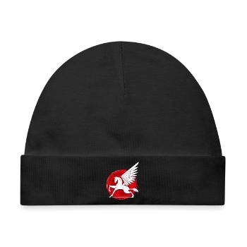 Pegasus im Roten Kreis Pferd schimmel reiten Sage - Baby Premium Organic Mütze - Schwarz - Vorne