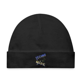Techno Underground Club Logo - Baby Premium Organic Mütze - Schwarz - Vorne
