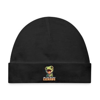 Eidechsen Eidechse - Baby Premium Organic Mütze - Schwarz - Vorne