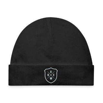 Crew Shield Crest - Baby Premium Organic Mütze - Schwarz - Vorne