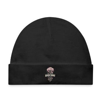 Kirschblüten Sakura Kirschblüte - Baby Premium Organic Mütze - Schwarz - Vorne