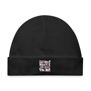Nicer Than My Face Looks - Baby Premium Organic Mütze - Schwarz - Vorne
