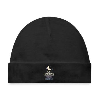 Existenzieller Humor, Nihilismus, Humor, - Baby Premium Organic Mütze - Schwarz - Vorne