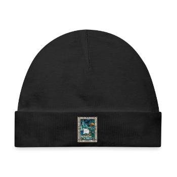 Nordic Wikingerschiff Skandinavien - Baby Premium Organic Mütze - Schwarz - Vorne