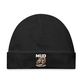 UTV Off Road Boy Men 4 Wheeler Side by side - Baby Premium Organic Mütze - Schwarz - Vorne
