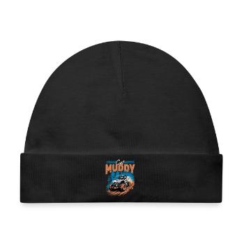 UTV Off Road 4 Wheeler Side by side - Baby Premium Organic Mütze - Schwarz - Vorne
