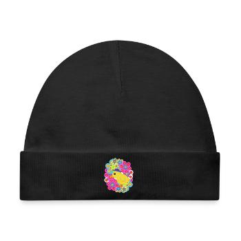 Frühling Retro Küken Huhn Kinder Ostern - Baby Premium Organic Mütze - Schwarz - Vorne
