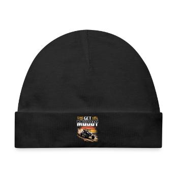 UTV Off Road 4 Wheeler Side by side - Baby Premium Organic Mütze - Schwarz - Vorne