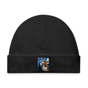 Cavalier King Charles Spaniel - Baby Premium Organic Mütze - Schwarz - Vorne