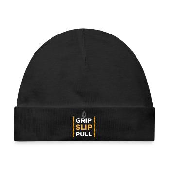 Grip Slip Pull: Grip und Stärke - Baby Premium Organic Mütze - Schwarz - Vorne