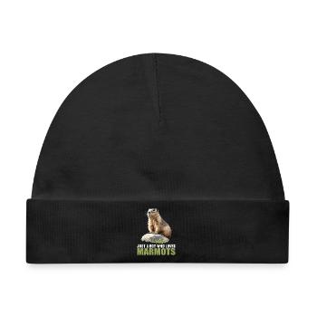 Murmeltiere Murmeltier - Baby Premium Organic Mütze - Schwarz - Vorne