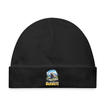 Murmeltiere Murmeltier - Baby Premium Organic Mütze - Schwarz - Vorne