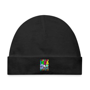 Retro Back to the 80s Vintage Design - Baby Premium Organic Mütze - Schwarz - Vorne