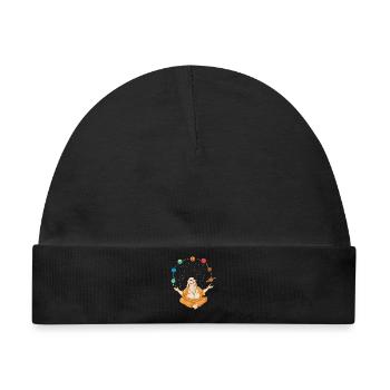 Space Buddha Yoga Meditation Cosmos Geschenk - Baby Premium Organic Mütze - Schwarz - Vorne