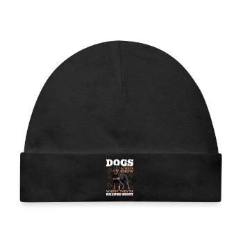 Rottweiler Rottie Dog Breed - Baby Premium Organic Mütze - Schwarz - Vorne