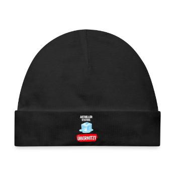 Aktueller Status Überhitzt T-Shirt Sommer - Baby Premium Organic Mütze - Schwarz - Vorne
