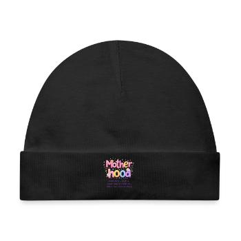 Groovy Retro Mutterschaft – Das Leben von Mom Rock - Baby Premium Organic Mütze - Schwarz - Vorne