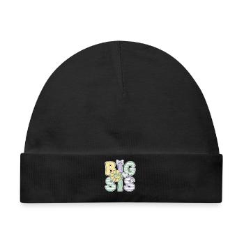 Geschlechterenthüllung Big Sis Babyparty Big Sister - Baby Premium Organic Mütze - Schwarz - Vorne