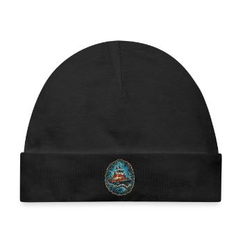 Schleppschiffe Schlepper - Baby Premium Organic Mütze - Schwarz - Vorne