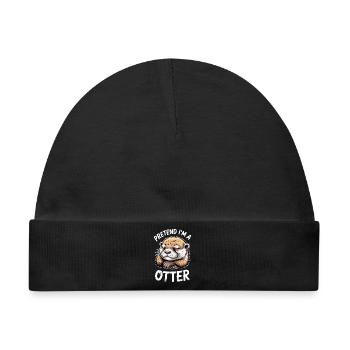 Otter Sprüche Otter Lustiges Otter Geschenk - Baby Premium Organic Mütze - Schwarz - Vorne