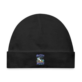 Möwe Meerblick statt Meinung Shirt - Baby Premium Organic Mütze - Schwarz - Vorne