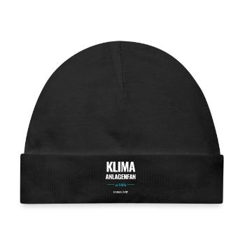 Klimaanlagenfan zu 100% 18 Grad bitte - Baby Premium Organic Mütze - Schwarz - Vorne