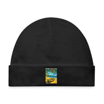 Puerto Plata Strandlandschaft Tropische Idylle - Baby Premium Organic Mütze - Schwarz - Vorne