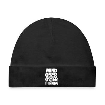 Mind Over Overthinking Motivation - Baby Premium Organic Mütze - Schwarz - Vorne