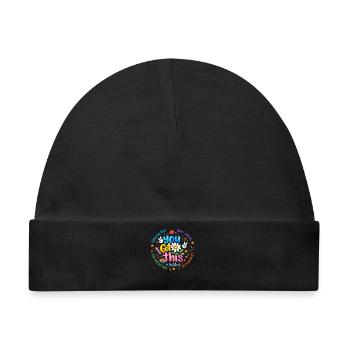 Du kannst es machen Rezension | Schulmotivation - Baby Premium Organic Mütze - Schwarz - Vorne