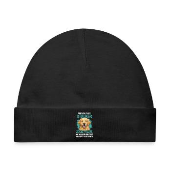 Golden Retriever Stalker - Baby Premium Organic Mütze - Schwarz - Vorne