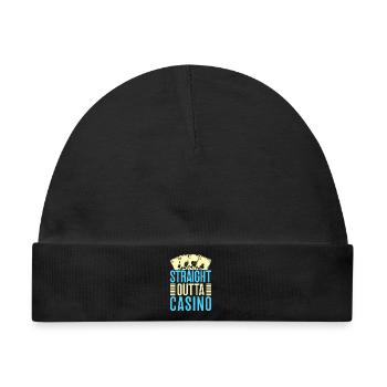 Gambling Fan Straight Outta Casino - Baby Premium Organic Mütze - Schwarz - Vorne